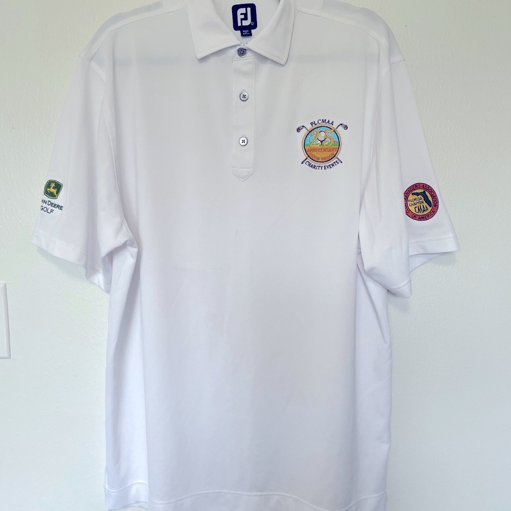 MENS FJ GOLF JERSEY 25TH ANNIVERSARY FLCMAA CHARITY EVENTS GATOR REGION FLORIDA